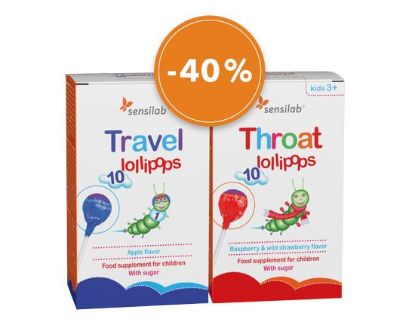 sensilab paket throat + travel lizike 10+10 akcija 40%