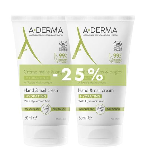 A-derma krema za roke in nohte 2x50 ml akcija -25%.jpg 