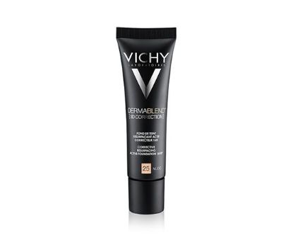 Vichy Dermablend 3D korektivni puder 35 Sand za mastno kožo, nagnjeno k aknam, z visoko prekrivnostjo in mat učinkom