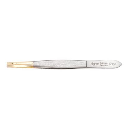 pinceta z ravno pozlaceno konico 8 cm 9G