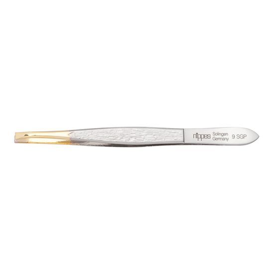 pinceta z ravno pozlaceno konico 8 cm 9G