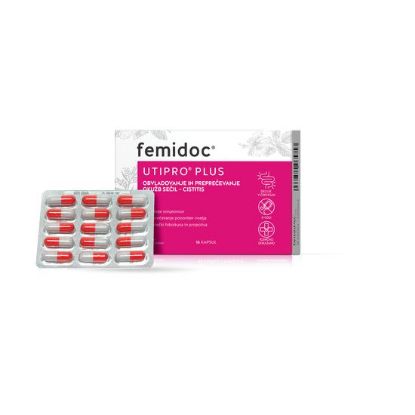 femidoc UTIPRO plus 15 kapsul potisni omot in embalaža
