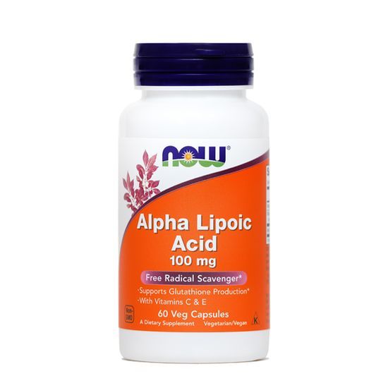 NOW ALFA LIPOICNA KISLINA_100 mg, 60 kps