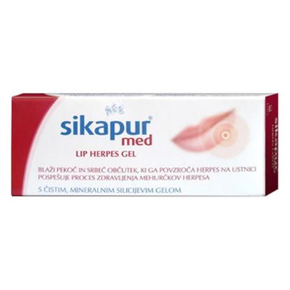 Sikapur Med gel proti herpesu v tubi 5 g, lokalni gel za lajšanje simptomov herpesa na ustnicah
