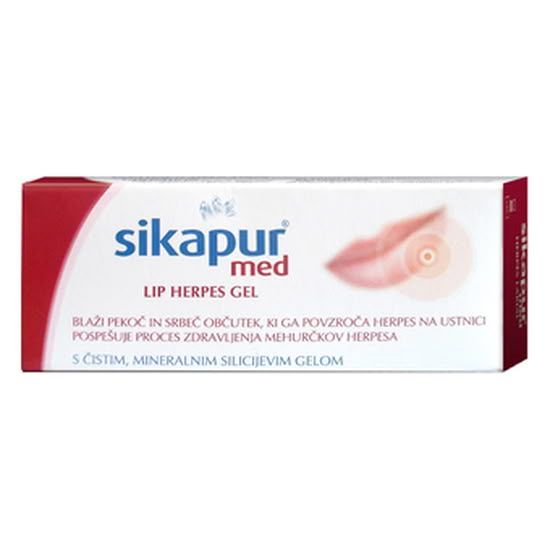 Sikapur Med gel proti herpesu v tubi 5 g, lokalni gel za lajšanje simptomov herpesa na ustnicah