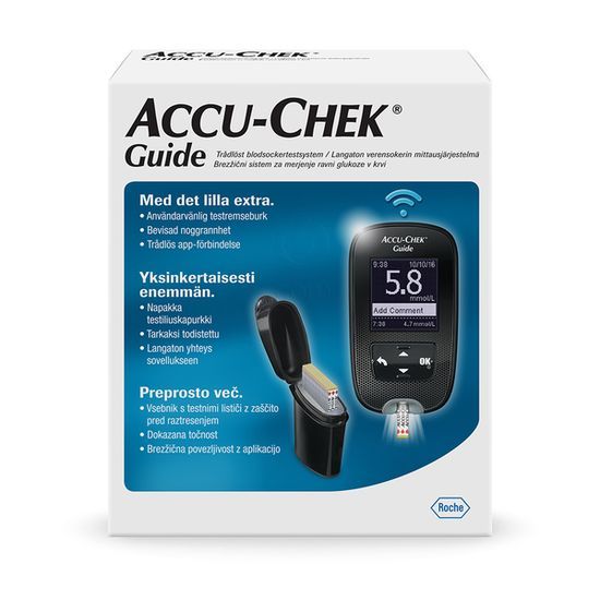 izbor Accu-Chek Guide, merilnik za merjenje glukoze v krvi + 10 listicev