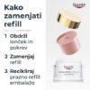 Hyaluron-Filler + Elasticity Rose dnevna krema z ZF30, refill menjava