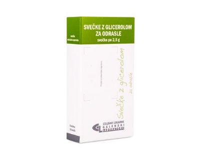 svecke z glicerolom za odrasle 2,5 g