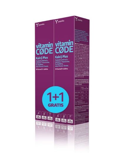 yasenka vitamin code kalcij plus 1+1 gratis 20 sum tbl