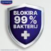 blokira 99% vseh bakterij