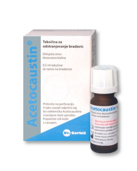 Acetocaustin nanos na bradavice