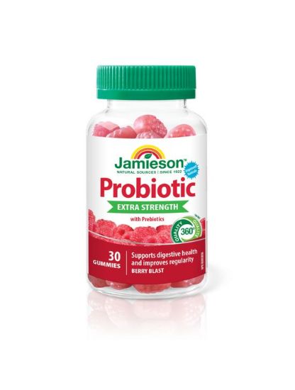 Jamieson Flora biotik 5 milijard, 30 žvečljivih bonbonov z okusom maline