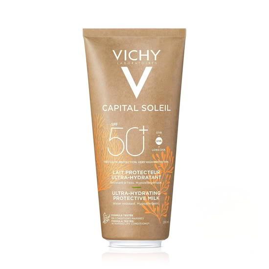 Vichy Capital Soleil ECO vlažilno mleko SPF 50+ za obraz in telo, okolju prijazna zaščita pred soncem