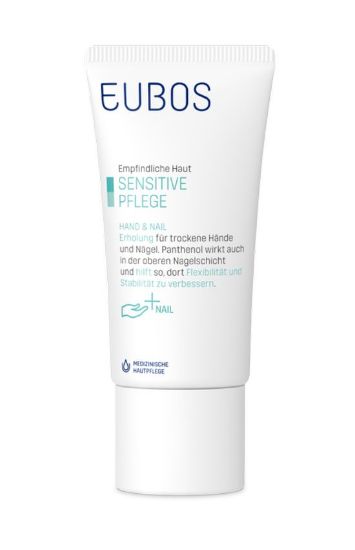 Eubos Sensitive nega Hand&Nail krema za učvrstitev krhkih nohtov z avokadovim oljem, 50 ml