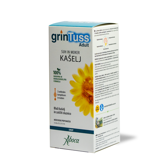 Aboca Grintuss sirup za odrasle pri suhem in mokrem kašlju