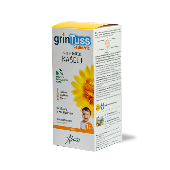Aboca Grintuss sirup za otroke pri suhem in mokrem kašlju