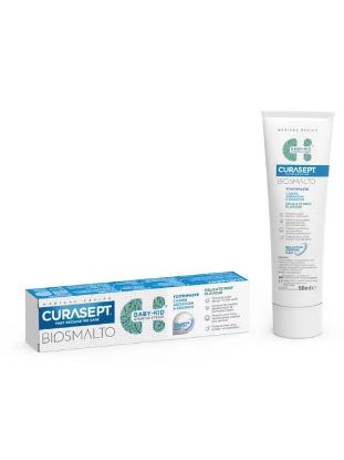 Curasept otroška zobna pasta BIOSMALTO CAE Baby-Kid – okus nežne mete