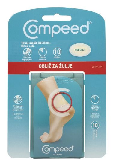 COMPEED OBLIŽ ZA ŽULJE SREDNJI za pete 10x
