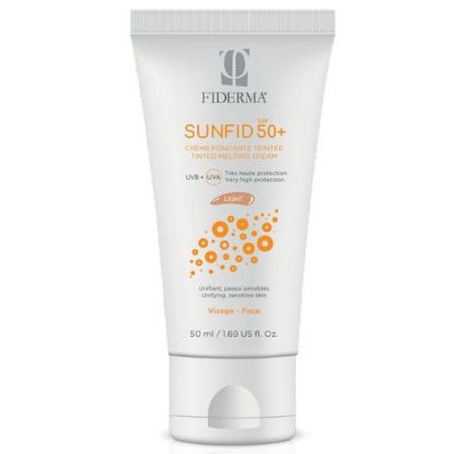 Fiderma Sunfid ZF50+ obarvana krema za zaščito občutljive kože obraza light, 50 ml