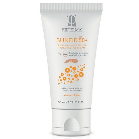 Fiderma Sunfid ZF50+ obarvana krema za zaščito občutljive kože obraza light, 50 ml