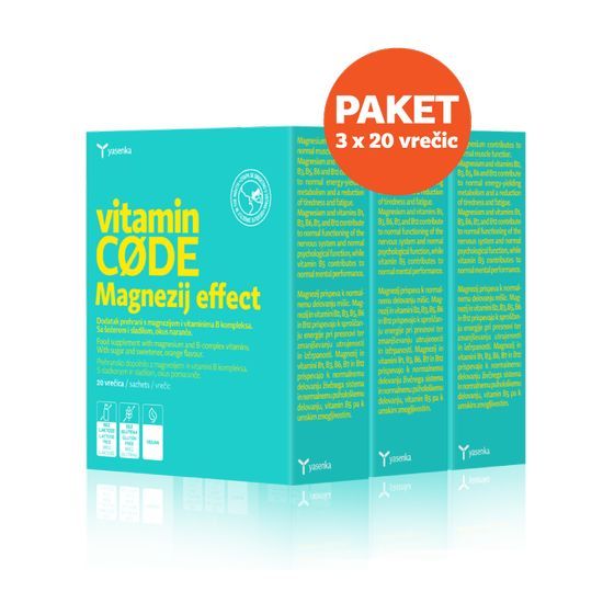 	yasenka vitamin code magnezij effect 3x20 vreck, paket
