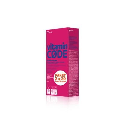 Yasenka vitamin code multicomplex 2x20 sumecih tablet, paket
