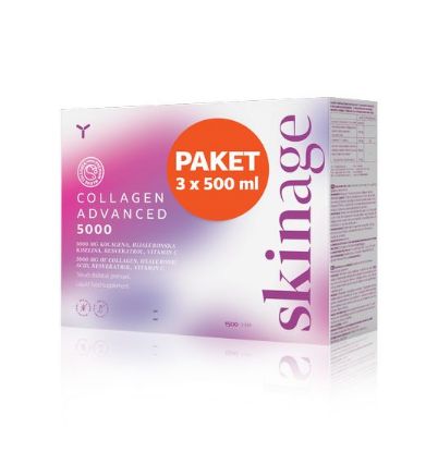 Yasenka skinage COLLAGEN ADVANCED 5000 hrani kožo od znotraj in pomaga pri normalni tvorbi kolagena.