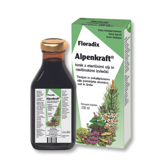 Floradix Alpenkraft zeliščni tonik za grlo 250 ml