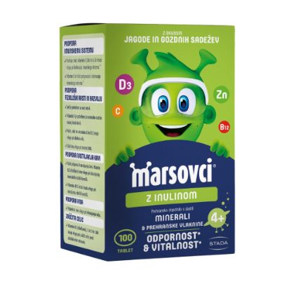 Slika Marsovci, žvečljive tablete z inulinom mix, 100 žvečljivih tablet