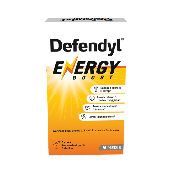 Defendyl Energy Boost, vrečke za pripravo napitka, 5 vrečk