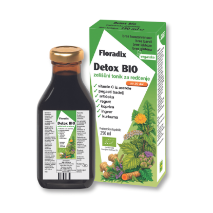 Floradix Detox BIO, zeliščni tonik za redčenje, 250 ml