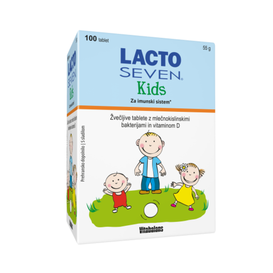 LactoSeven Kids Vitabalans, 100 žvečljivih tablet