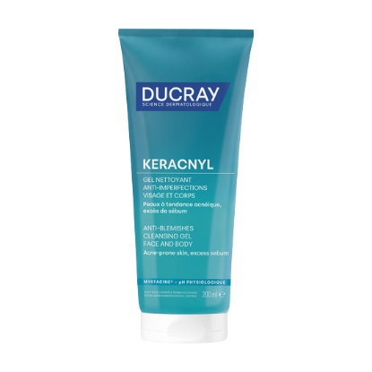 Ducray Keracnyl, gel za čiščenje, 200 ml