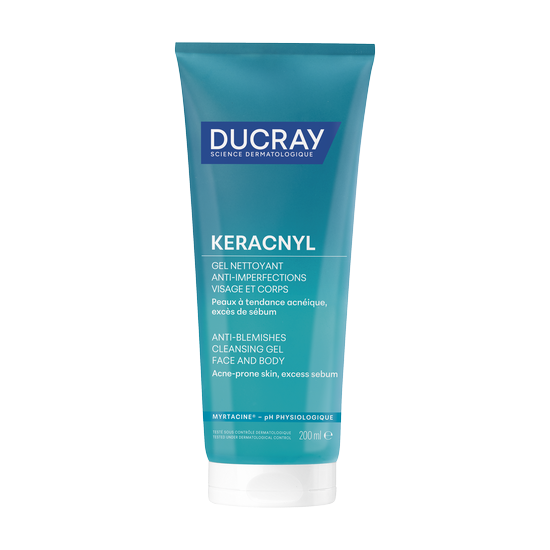Ducray Keracnyl, gel za čiščenje, 200 ml